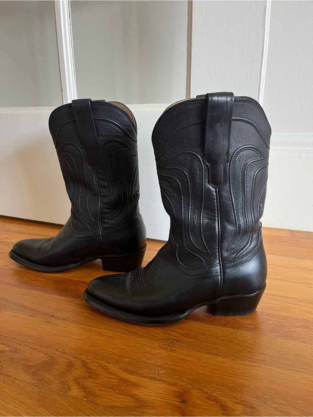 Tecovas Women’s Black Leather Western Cowboy Boots